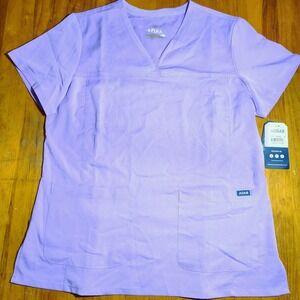 ADAR Pro Lavender‎ XL Scrub Top Women's Tailored Fit Medical Uniform
